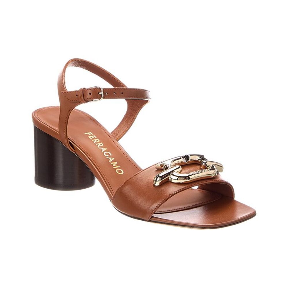 Ferragamo Priscilla 55 Leather Sandal, Brown